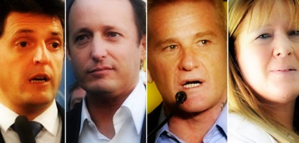 Los primeros sondeos ubican al intendente de Tigre a la cabeza de la intenci�n de voto en la Provincia, mientras que el kirchnerista queda segundo. De Narv�ez y Stolbizer pelean por el 3� lugar, seg�n Poliarqu�a y Management & Fit