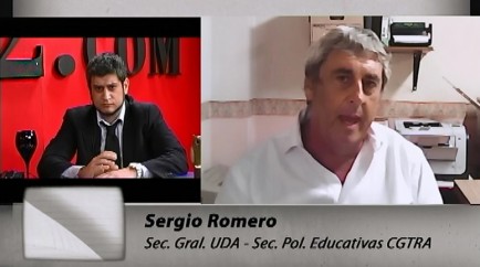 El titular de la Unin Docentes Argentinos, Sergio Romero, representa un sindicato muy importante clave en la negociacin salarial. La paritaria nacional alcanza un milln de trabajadores de la educacin.