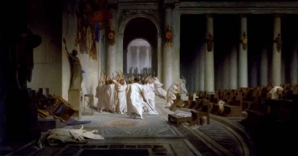 Obra alusiva al magnicidio de Julio César en el Senado