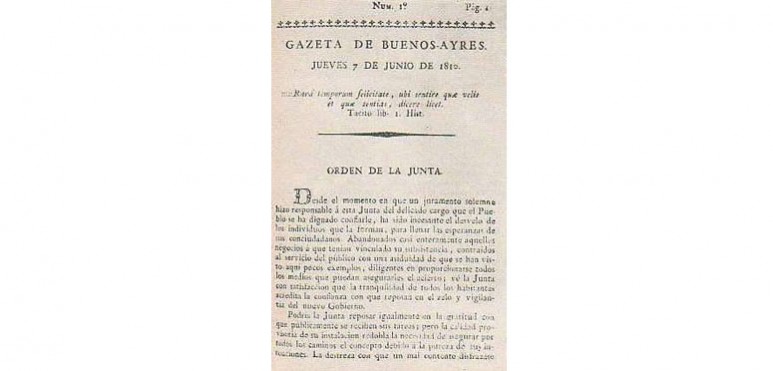 Imagen de la Gazeta de Buenos Ayres