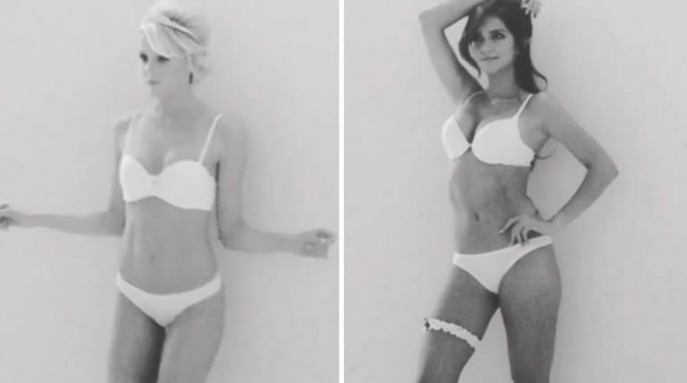 Las modelos protagonizaron una campaña de ropa interior