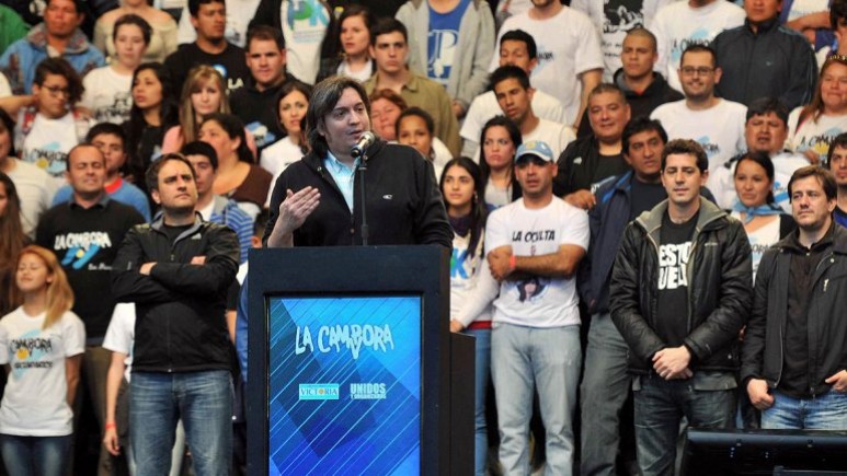 El hijo de Cristina Kirchner habló ante la militancia kirchnerista en un acto organizado por La Cámpora en el estadio de Argentinos Juniors. Lanzó duras críticas contra la oposición y los holdouts