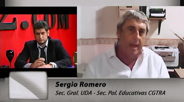 El titular de la Unin Docentes Argentinos, Sergio Romero, representa un sindicato muy importante clave en la negociacin salarial. La paritaria nacional alcanza un milln de trabajadores de la educacin.