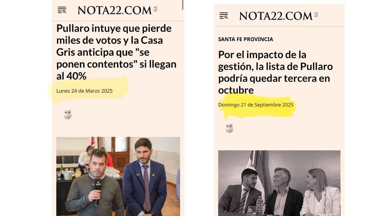 Captura de algunas de las notas de este portal que anticiparon los resultados. En TV, Maxi Romero habló ampliamente mucho tiempo antes de las posibles derrotas