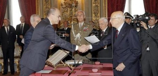 La jura de Letta como jefe de Gobierno italiano, empa�ada por un tiroteo