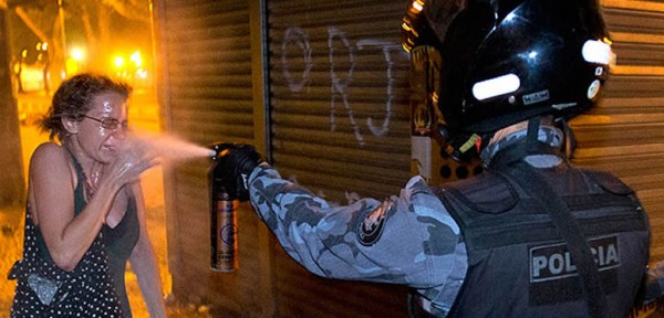 Foto de la represi�n en Brasil dio vuelta al mundo