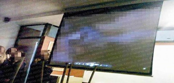 Pasan en pantalla gigante el video porno de una menor