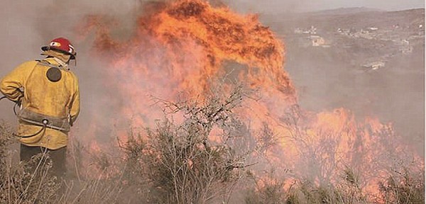 Las llamas avanzan en Chubut y buscan proteger a un complejo habitacional