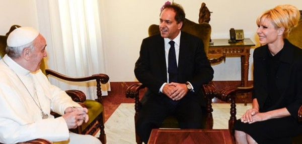 El Papa Francisco recibi� a Scioli