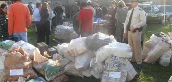 Quemaron unos 3.500 kilos de marihuana en Candelaria