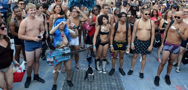 Coparon Nueva York en calzones para ser r�cord