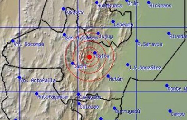 Cuatro sismos en Salta en menos de 24 hs