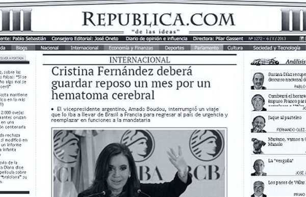 La salud de Cristina en los medios del mundo