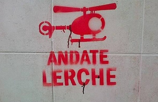 Aparecieron pintadas sin firma contra Germ�n Lerche