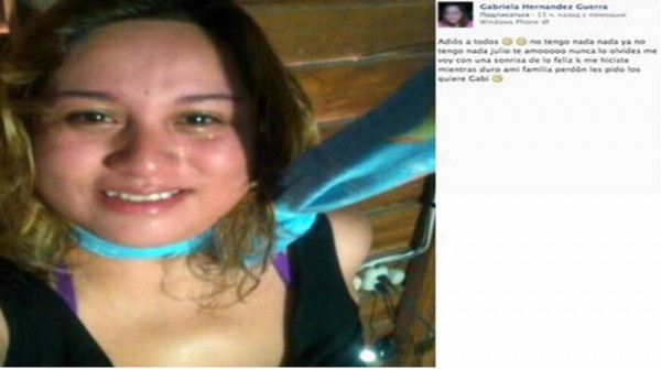 Joven mexicana anunci� su muerte en Facebook y se ahorc�