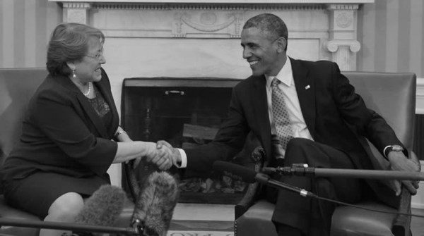 Barack Obama a Bachelet: 