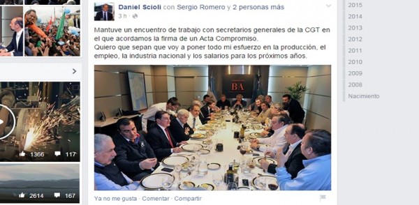 Daniel Scioli se reuni con los principales dirigentes gremiales del pas