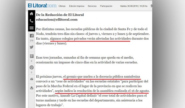 Periodismo militante en el diario El Litoral?