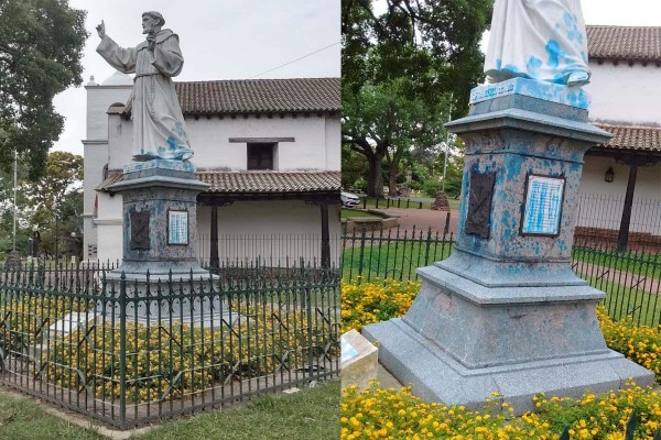 Vandalizaron imagen perteneciente a la Iglesia Franciscana  