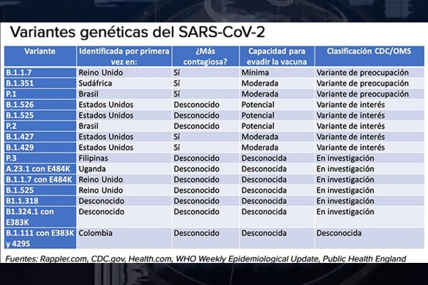 C�mo es la nueva clasificaci�n de las variantes del coronavirus