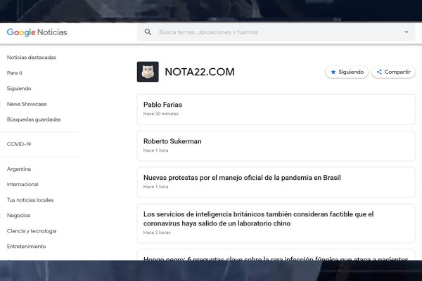 NOTA22.COM en Google News