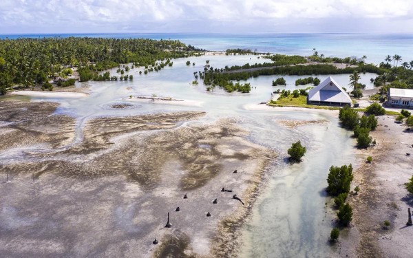 Kiribati, un pa�s al borde de la desaparici�n, fue el primero en recibir el 2022