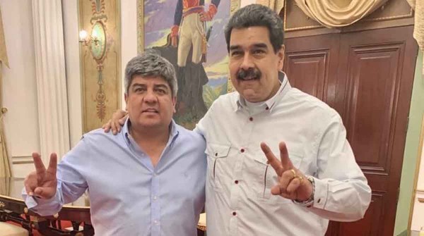 Pablo Moyano respald� a Nicol�s Maduro con una sugestiva foto en WhatsApp
