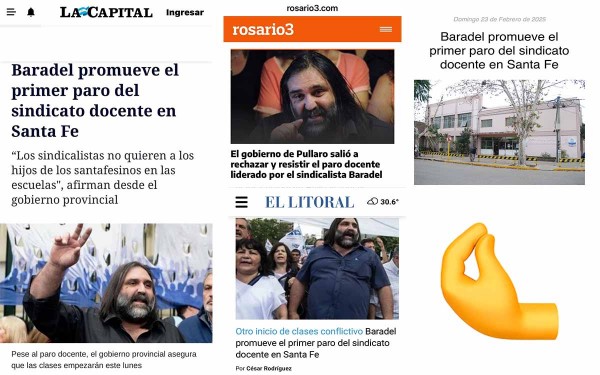 Preocupante movida de prensa para confundir a la sociedad sobre la lucha docente en Santa Fe