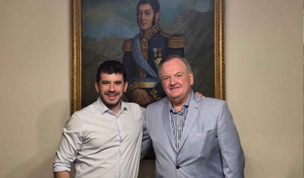 Felipe Michlig recibió al intendente de Venado tuerto Leonel Chiarella, flamante Pte. de la UCR nacional