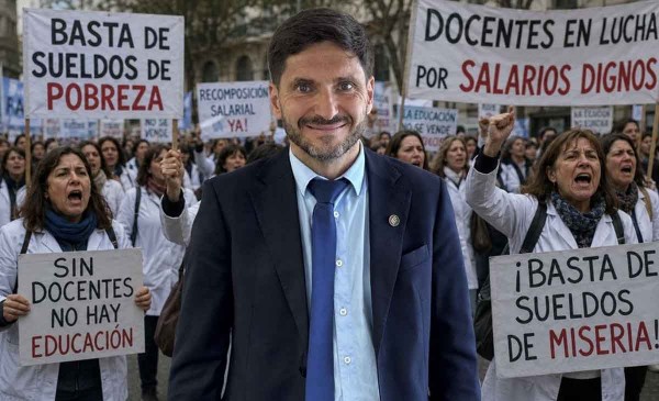 Los docentes no soportan m�s el salario de pobreza y piden aumentos de salarios a Pullaro